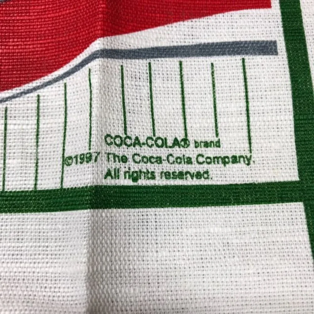 NWOT Vintage Coca-Cola Stevens Linen 1998 The Original Calendar Towel